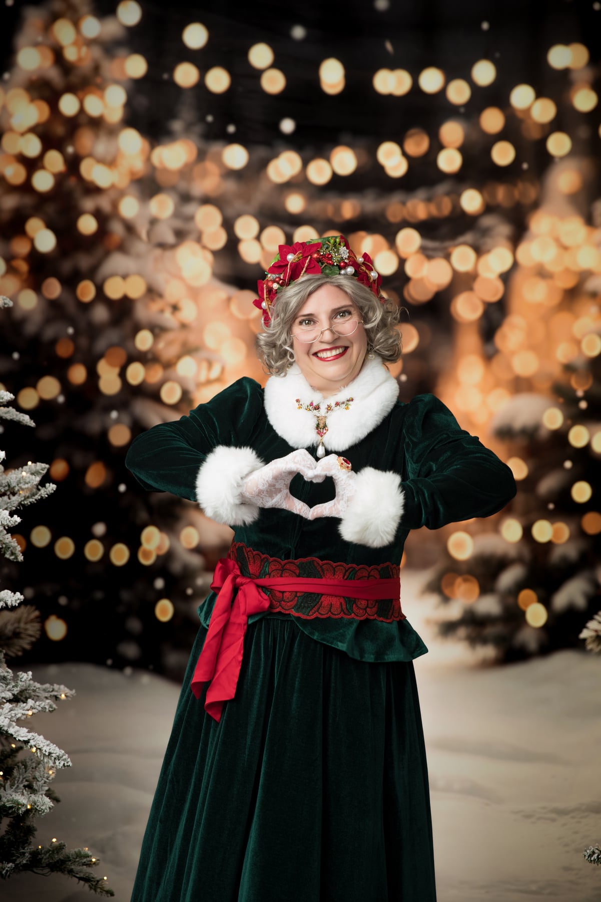 Santa and Mrs. Claus candid Christmas portrait