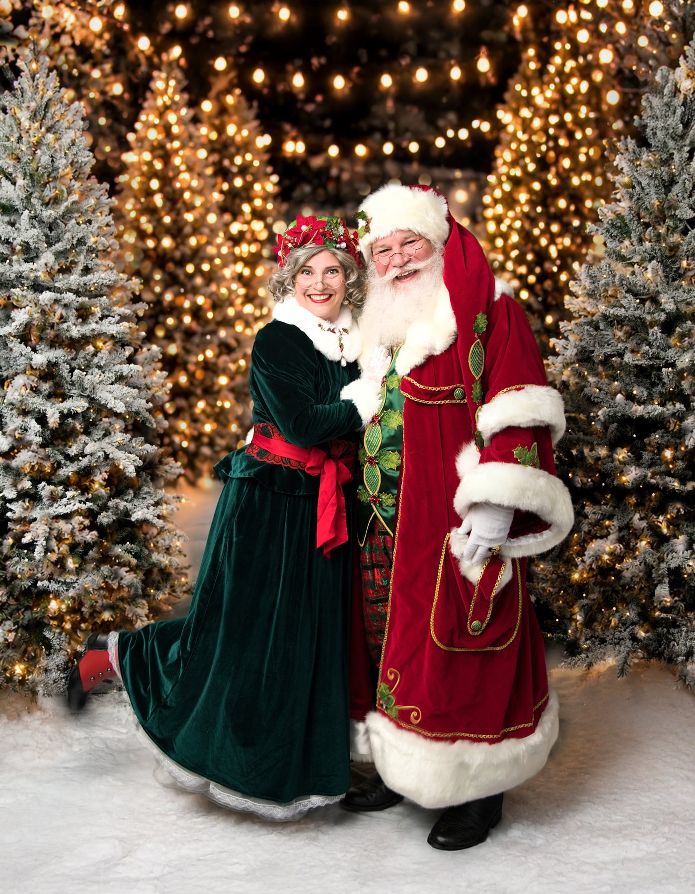 Santa and Mrs. Claus storybook portrait