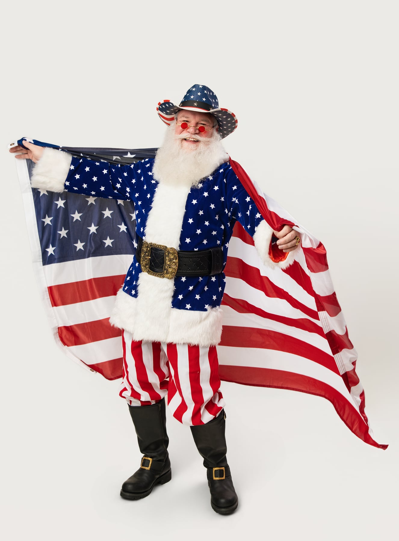 Santa patriotic summer branding