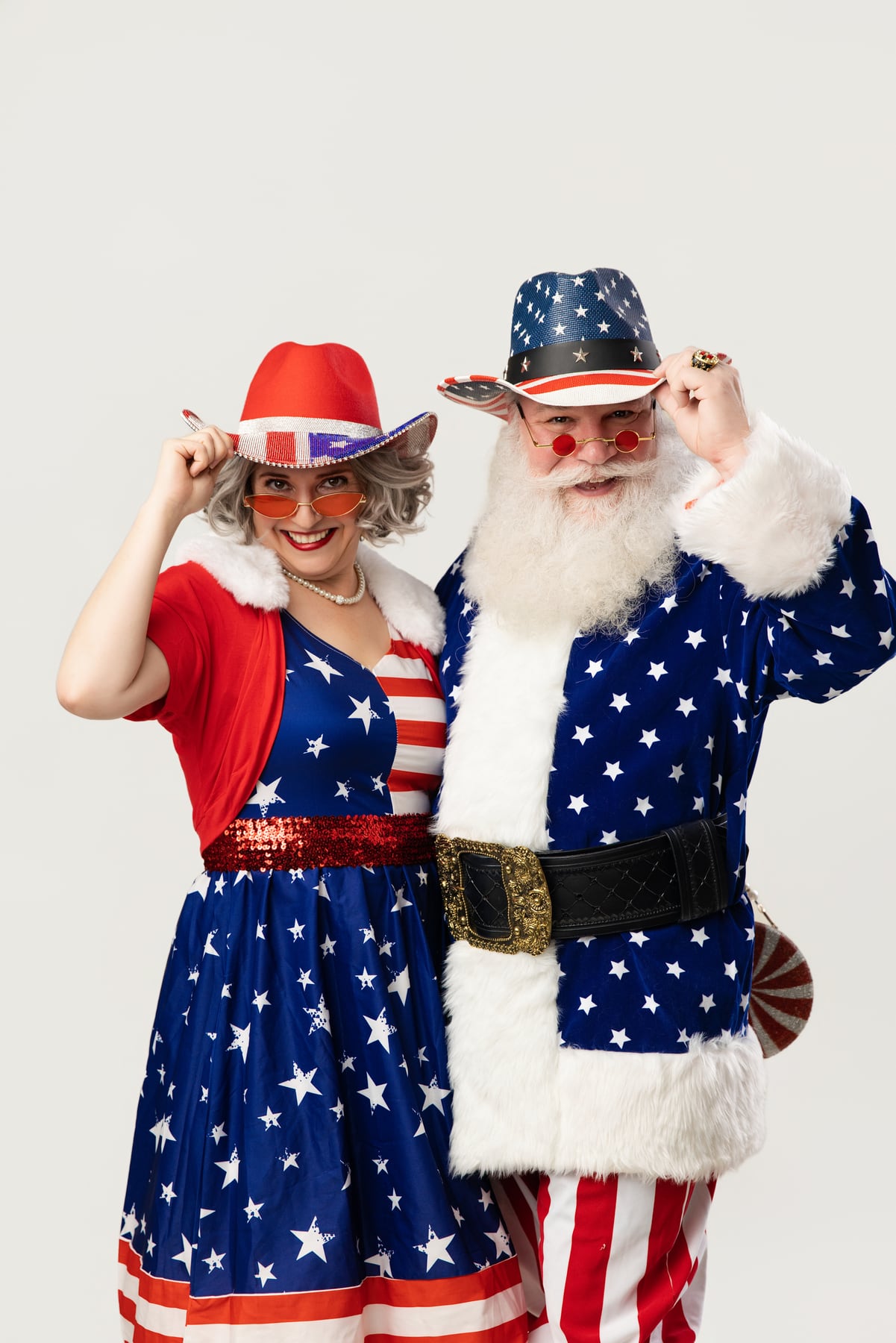 Patriotic Santa branding portrait