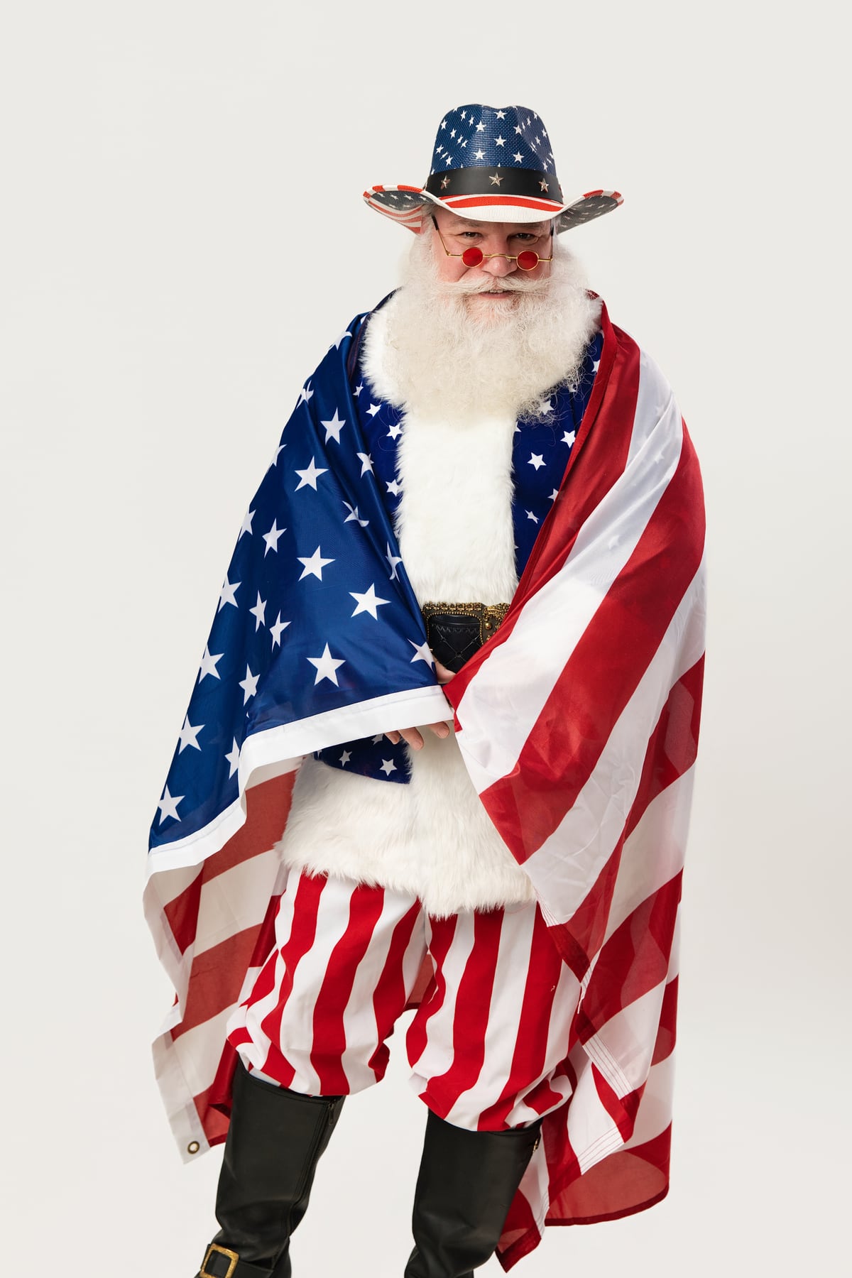 Patriotic Santa portrait